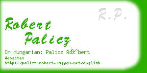 robert palicz business card